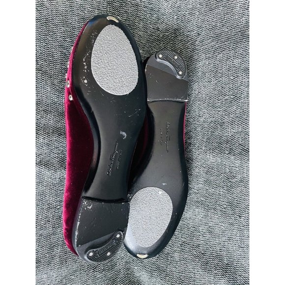 Salvatore Ferragamo Studded Velvet Bow Loafers NS 31168 510H - 7.5M - Picture 5 of 5